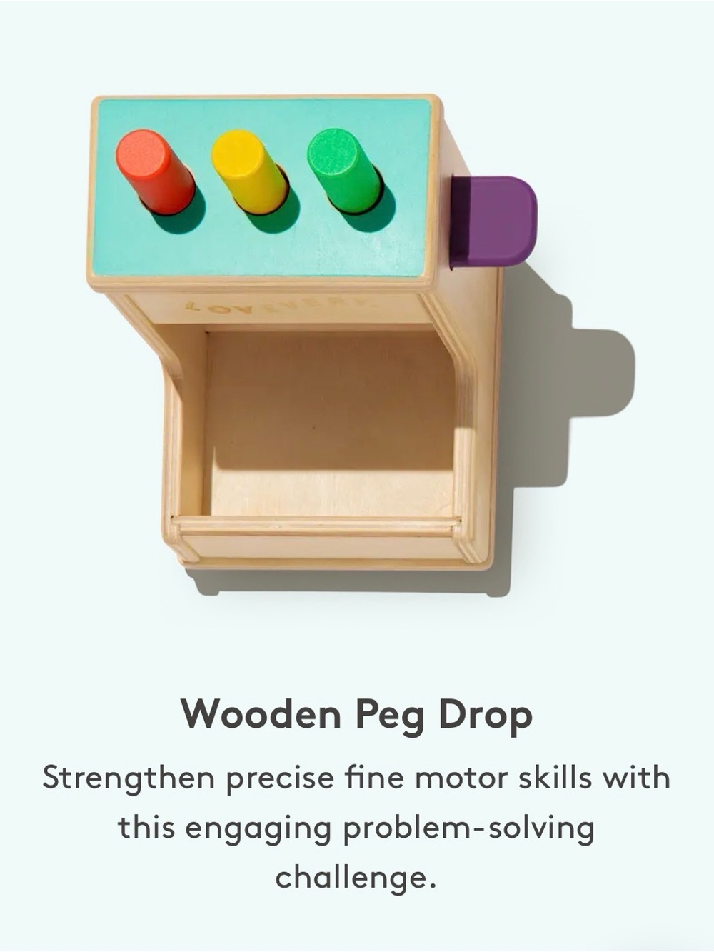 Lovevery Wooden Peg Drop From the Thinker Collection